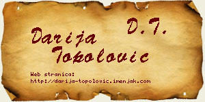 Darija Topolović vizit kartica